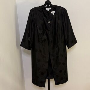 Black Dots Coat Dress Suit